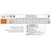 ASJ SF11001 Orange flat fan nozzle calibration chart