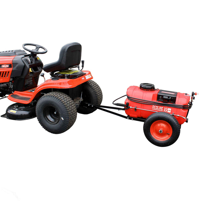 Silvan Rechargeable 55 Litre sprayer behind Ride on lawn mower