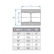 Tefen Hex Socket