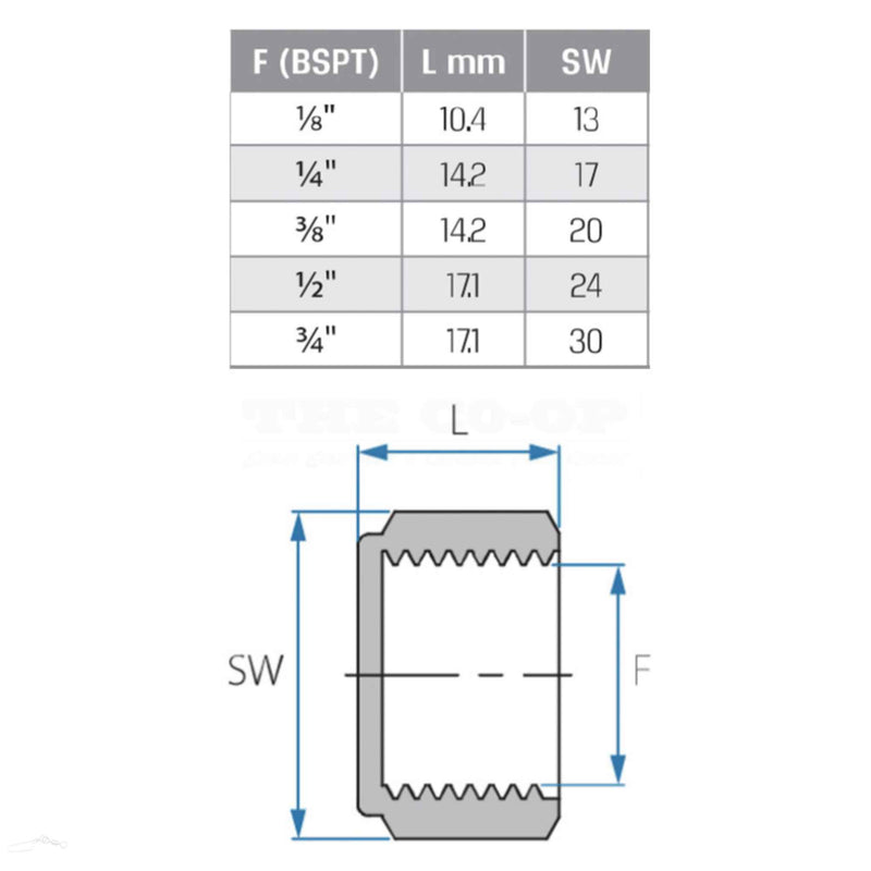 Tefen Blanking Cap SPECS