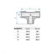 Tefen Male Threaded Tee