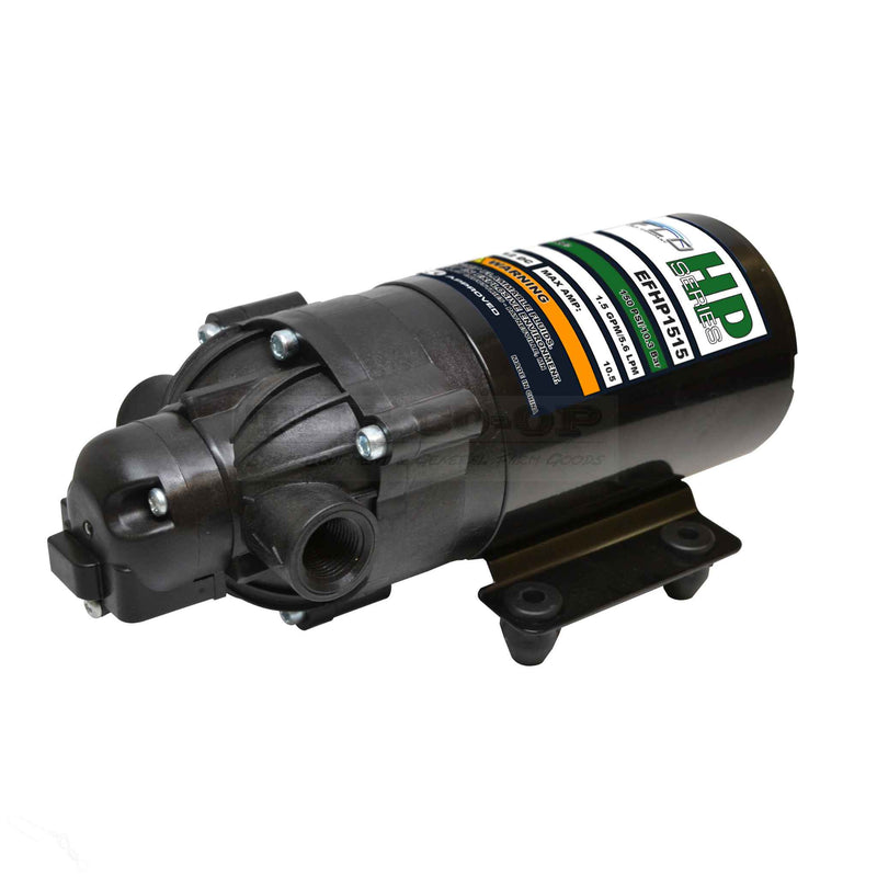 Everflo EF1515 12V High Pressure Diaphragm Pump – 5.7 L/min, 10 Bar (150 PSI)