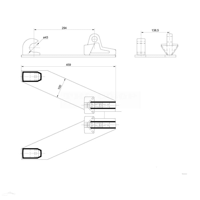  Loader Quick Attachment Bracket Dimensions