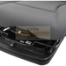 Gray textured suitcase with a clear window displaying 'The Co-Op Farm Supply' logo.