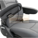 Gray tractor seat with black straps on a white background, featuring The Co-op Farm Supply logo.