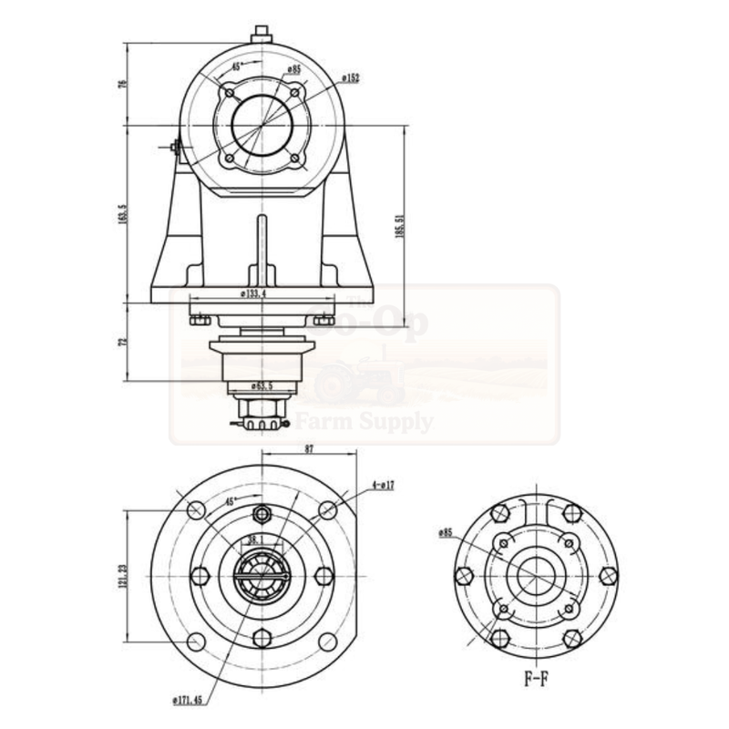 Schematic with dimensions