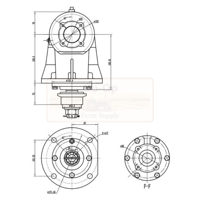 Schematic with dimensions