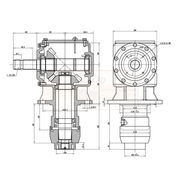 gearbox schematic with dimensions