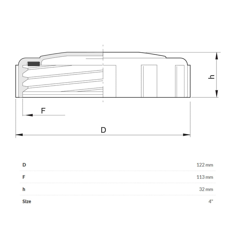 Screw on pod lid dimensions 354130
