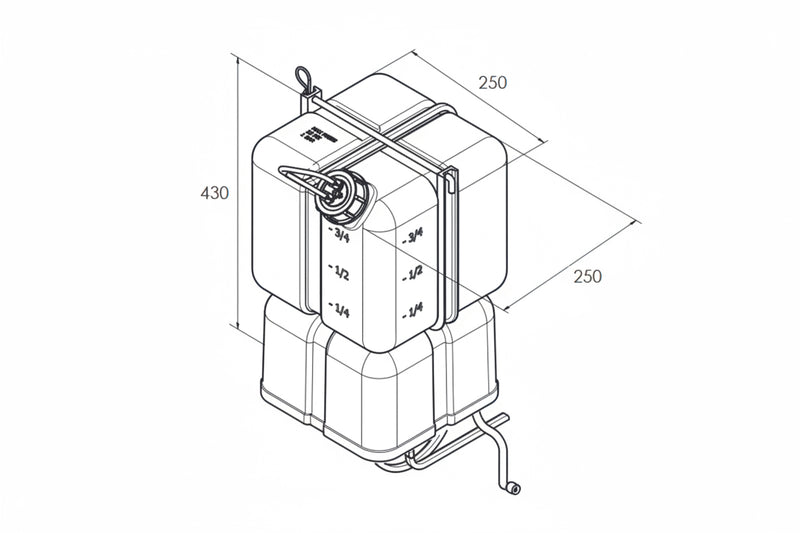 12litre foam marker Dimensions image