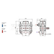 Silvan BP60/20  PTO Pump Dimensions specific model pump 6101.1001.00