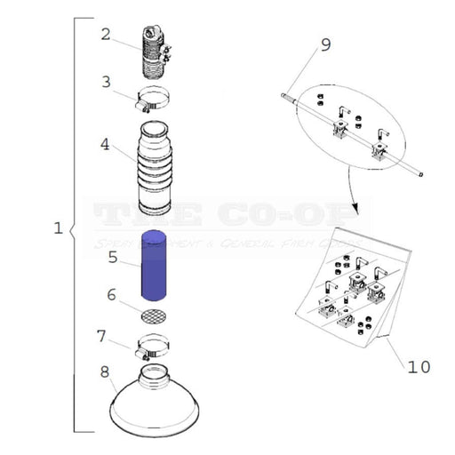 Foam Marker Dropper Parts (vertical) - THE CO-OP