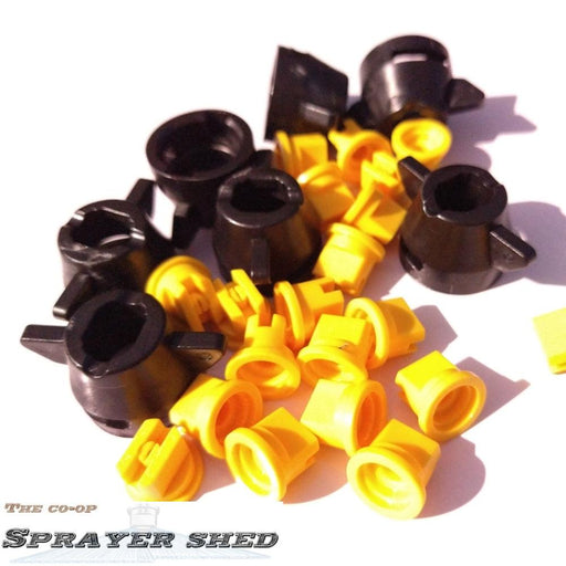 Yellow fan spray nozzle & Hardin Conversion cap