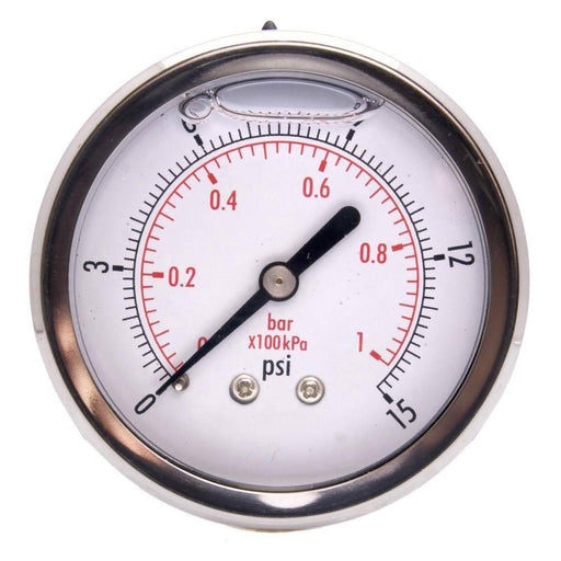 63mm Face Pressure Gauges 600 Kpa up to 250 Bar, Centre Rear Panel Entry - THE CO-OP