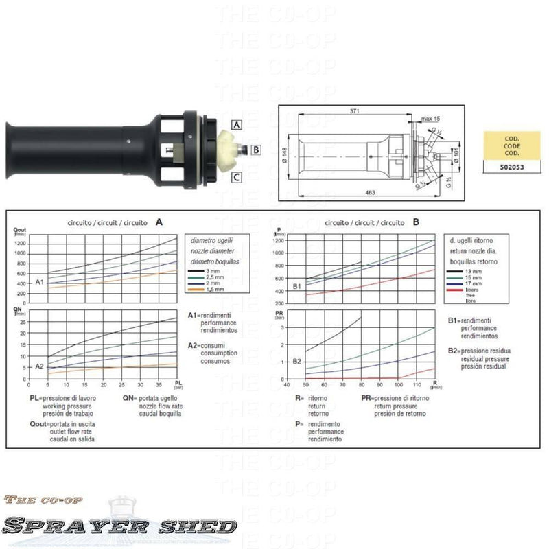 Image of Arag Supermix Agitator Specs 502053
