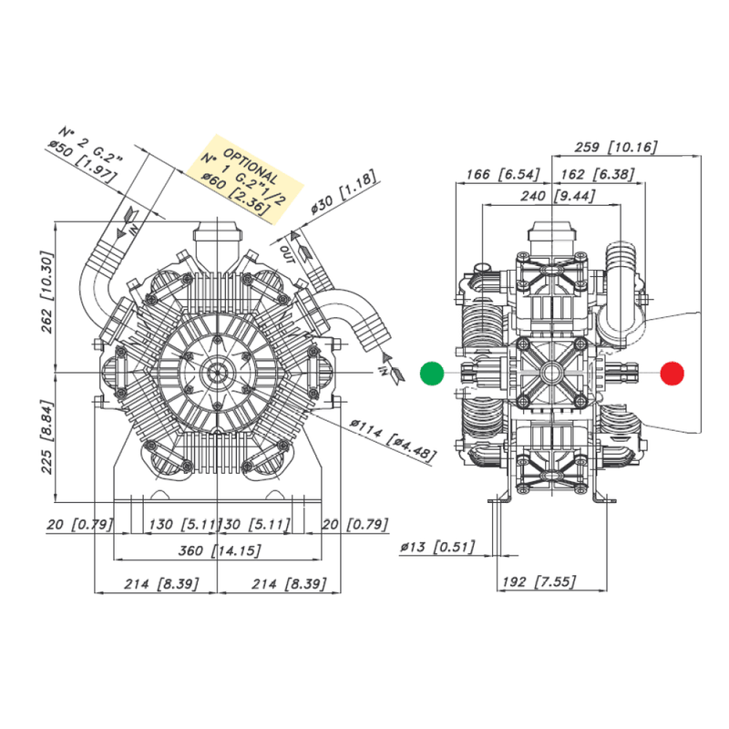 Bertolini POLY 2300 300 L/min Diaphragm Pump - THE CO-OP