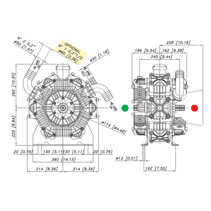 Bertolini POLY 2300 300 L/min Diaphragm Pump - THE CO-OP