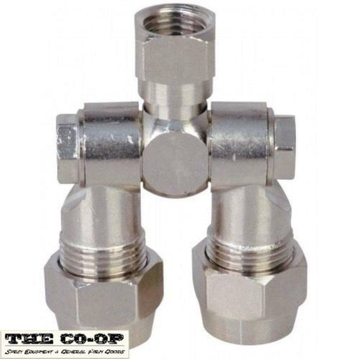 Chrome Plated Brass Swivel Twin Nozzle Holder - THE CO-OP