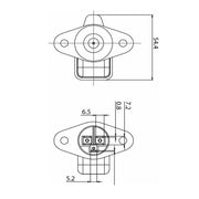 3 Pin Auxilary socket with 2 Bolt Mounting - Female Pins - THE CO-OP