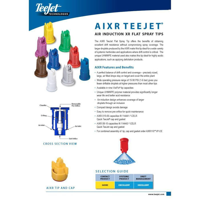 AIXR, TeeJet Air induction Flat fan boom spray nozzle - THE CO-OP